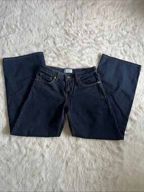 REVICE Dark Indigo Wide-Leg Flare Jeans